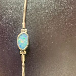 8” sterling silver opal bracket
